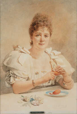 Бобров Виктор Алексеевич. Девушка с апельсином 